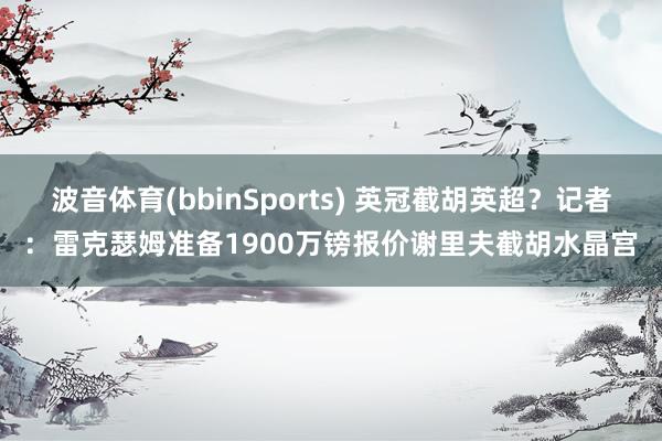 波音体育(bbinSports) 英冠截胡英超？记者：雷克瑟姆准备1900万镑报价谢里夫截胡水晶宫