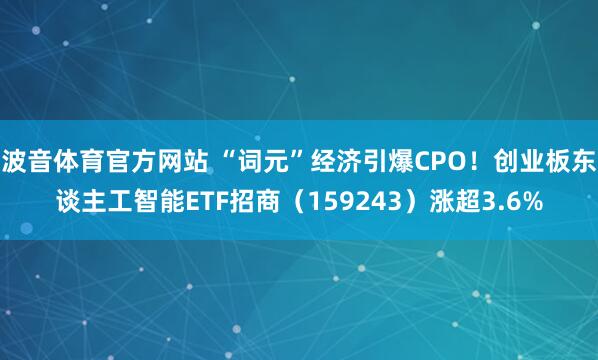 波音体育官方网站 “词元”经济引爆CPO！创业板东谈主工智能ETF招商（159243）涨超3.6%