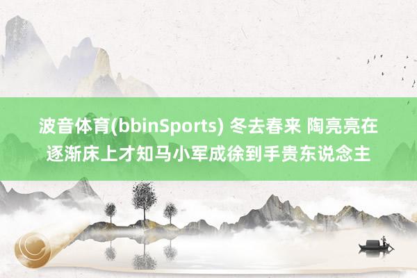 波音体育(bbinSports) 冬去春来 陶亮亮在逐渐床上才知马小军成徐到手贵东说念主