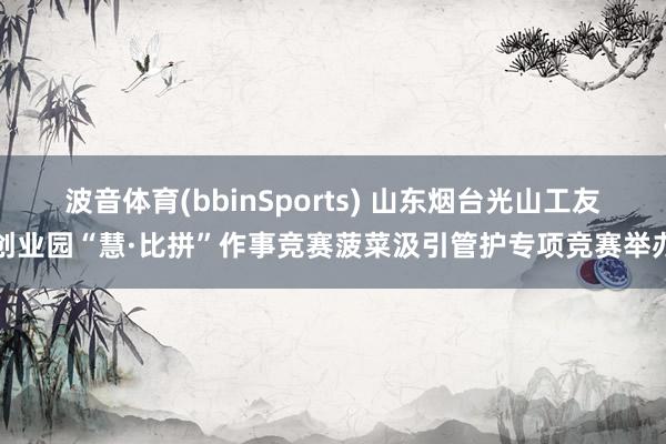 波音体育(bbinSports) 山东烟台光山工友创业园“慧·比拼”作事竞赛菠菜汲引管护专项竞赛举办