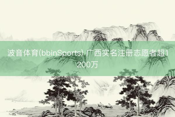 波音体育(bbinSports) 广西实名注册志愿者超1200万