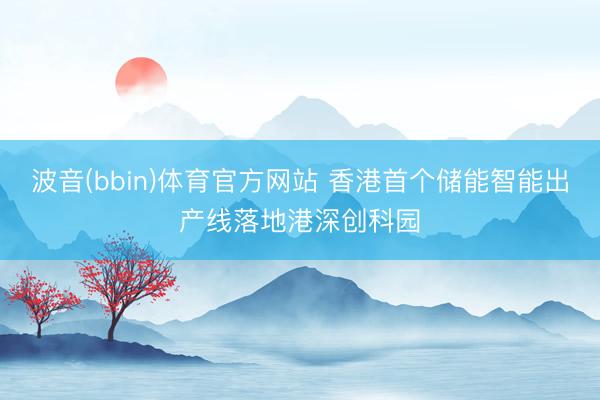 波音(bbin)体育官方网站 香港首个储能智能出产线落地港深创科园