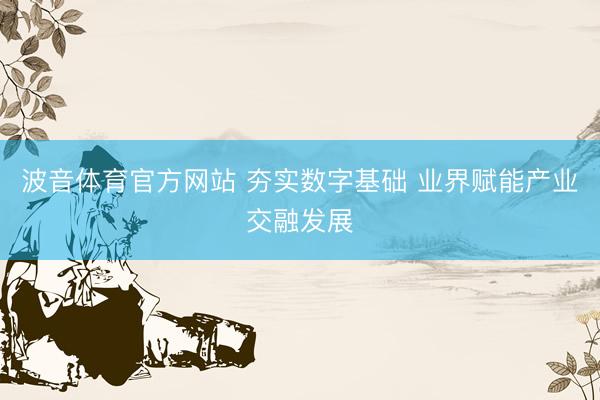 波音体育官方网站 夯实数字基础 业界赋能产业交融发展