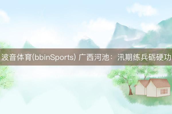 波音体育(bbinSports) 广西河池：汛期练兵砺硬功