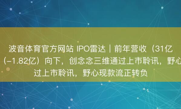 波音体育官方网站 IPO雷达｜前年营收（31亿）进取，净利（-1.82亿）向下，创念念三维通过上市聆讯，野心现款流正转负