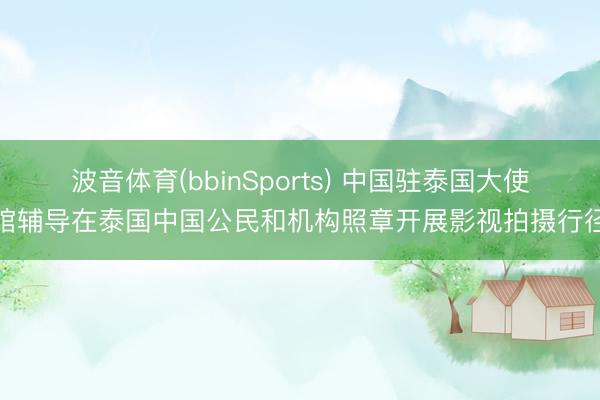 波音体育(bbinSports) 中国驻泰国大使馆辅导在泰国中国公民和机构照章开展影视拍摄行径