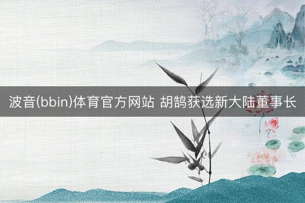 波音(bbin)体育官方网站 胡鹄获选新大陆董事长